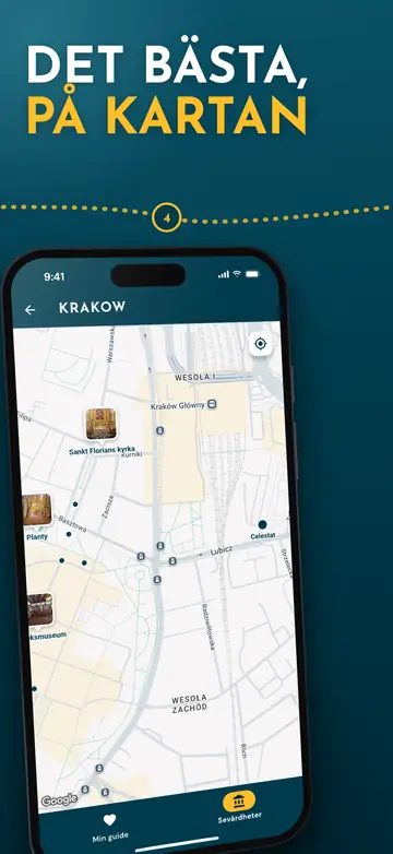 Kraków – Karta över staden